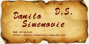Danilo Simenović vizit kartica